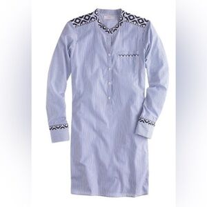 J.Crew striped embroidered cover up
